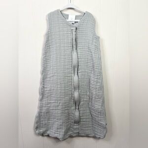 Little Unicorn grey unisex muslin cotton lightweight full zip sleep sack size XL